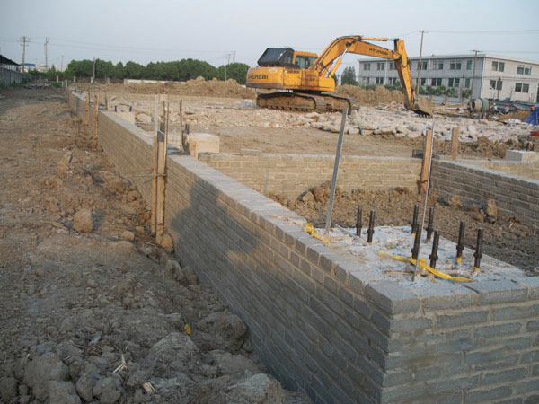 1.2米磚墻施工